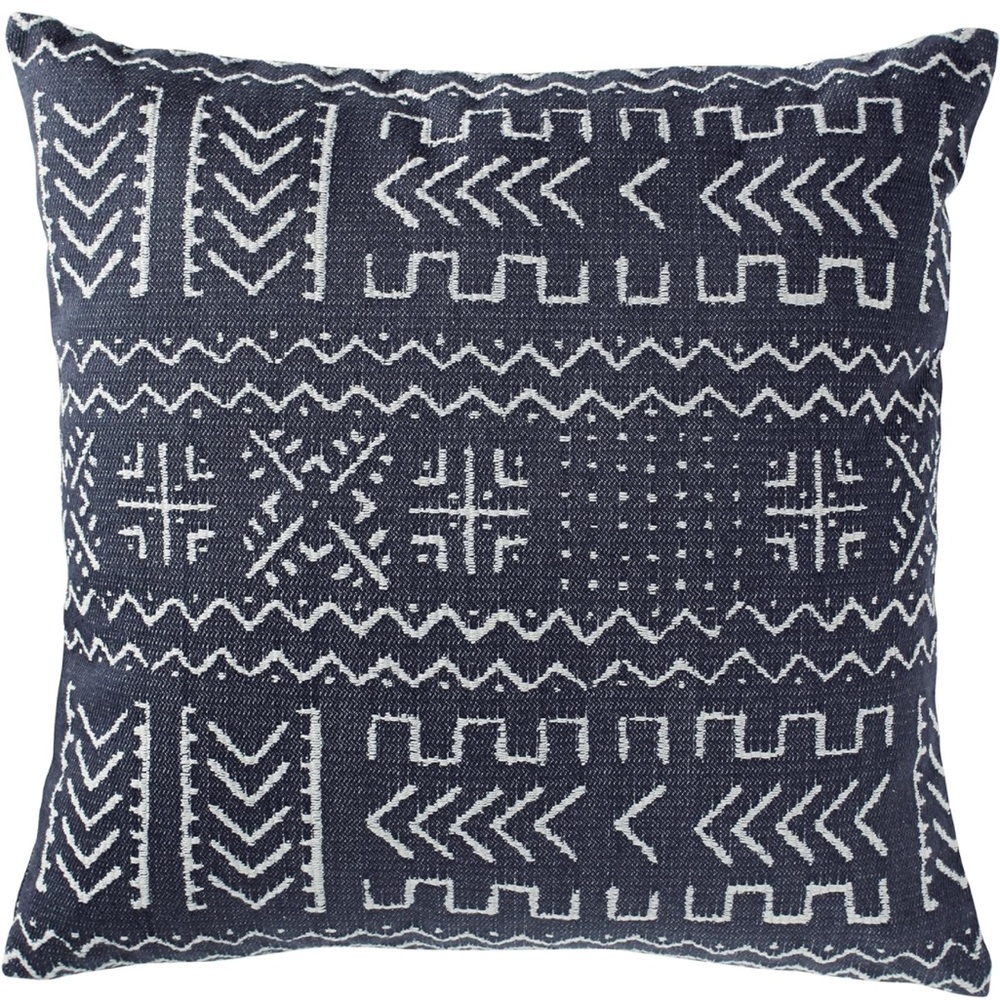 2 mudcloth-inspired decorative throws pillows